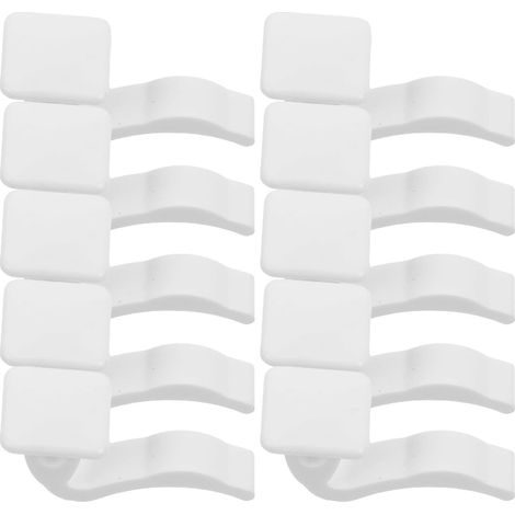 Kit 10 clips de montage pour radiateur 62 mm en plastique ABS pour fixation de tuyau et carénage, adapté à usage domestique et hôtelier (1/5)
