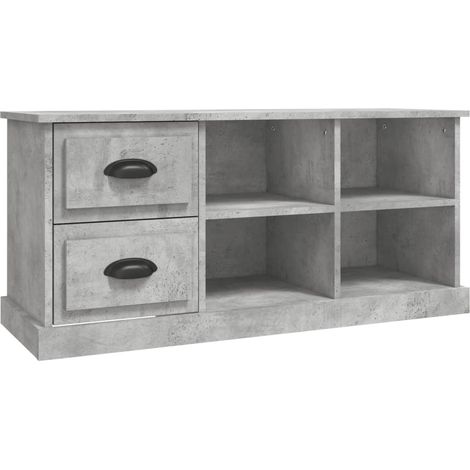 Mobile TV multimediale scaffale per televisione televisore buffet sala da pranzo soggiorno camera da letto 102 x 35,5 x 47,5 cm derivati del legno grigio 020025580