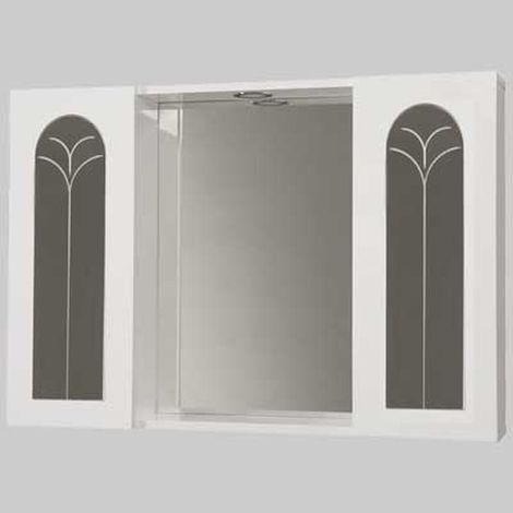 SPECCHIO PALMA 2 ANTE BIANCO - -