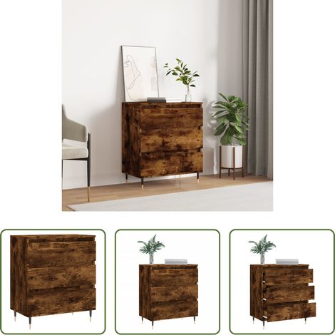 vidaXL Räuchereiche - Sideboard Räuchereiche 60x35x70 cm Holzwerkstoff (1/5)