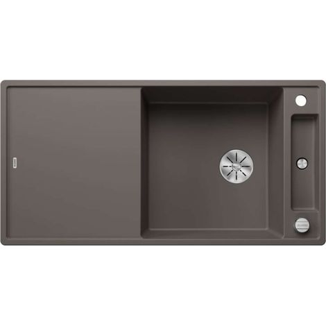 BLANCO Einbauspüle AXIA III XL 6 S Silgranit  InFino Ablauf  Vulkangrau  Holz-Schneidbrett (1/3)