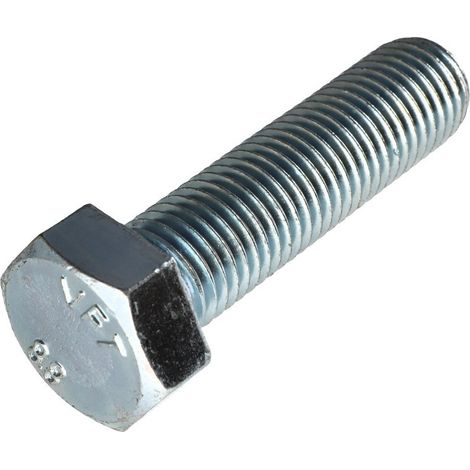 Vis métaux Tête hexagonale TH M24X100 Classe 8.8 Acier zingué