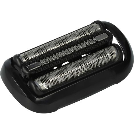 vhbw Scherkopf (1x Scherfolie, 1x Schermesser) kompatibel mit Braun 50-W1200s, 50-W1500s, 50-W1600s Rasierer, Schwarz, Silber