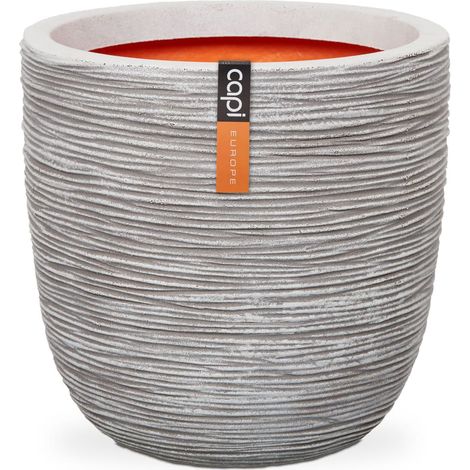 CAPI EUROPE Pot de fleurs NATURE RIB - 54x52 cm - 113 L - Ivoire (1/5)