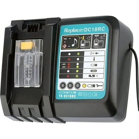 Applicable Remplacement pour  BL1860 BL1850 BL1840 BL1830 BL1440 BL1430 BL1415 BL1815 Chargeur de Batterie Lithium-ION 18V [Classe énergétique A+++] (1/5)