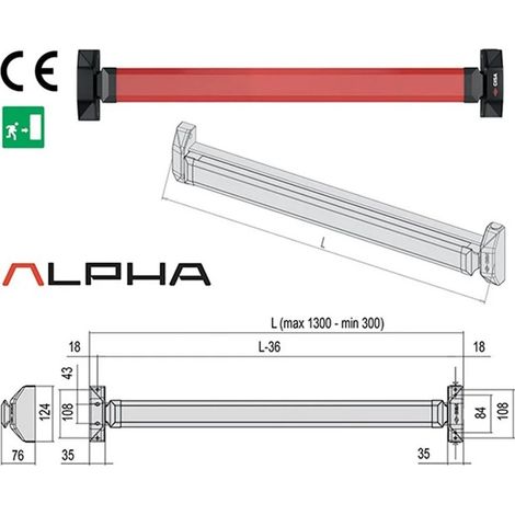 MANIGLIONE ANT.CISA 5M816-10-0 (TOUCH COMPONIBILE)