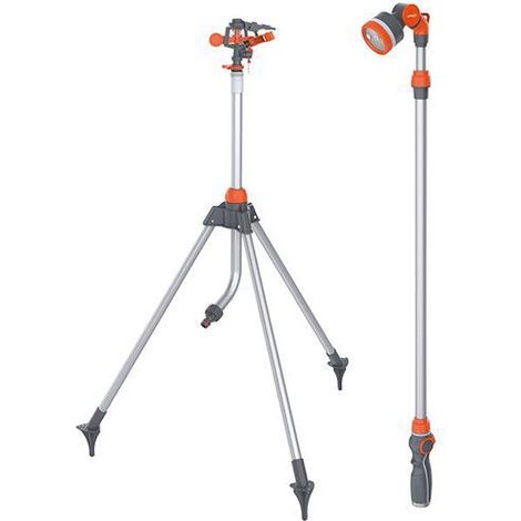 SPIDO – Kit Douchette et Asperseur sur Pied – Trépied avec Connexion Rapide – Lance Télescopique 95 à 140 cm