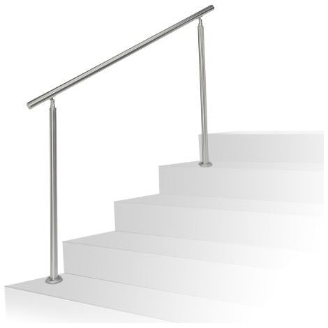 Barandillas de acero inoxidable para escaleras 1,5 m / 2 postes / 0 travesaños