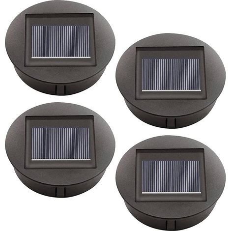 Lot de 4 lampes solaires de rechange avec ampoules LED, ampoules solaires de rechange pour lanternes de jardin suspendues, couvercle pour lanterne solaire LED (1/5)