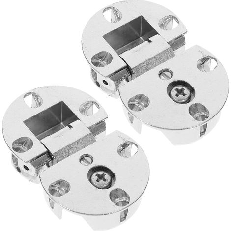 Charnières pour Meuble en Alliage de Zinc Argenté, Angle Réglable, Design Élégant, Utilisation Polyvalente, Pack de 2 pour Portes D'armoire et Placard (1/5)