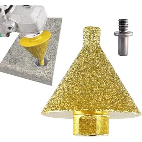 Foret diamanté pour carrelage M10/M14 avec tige d'extension - Scie cloche diamant pour carrelage, marbre, granit, porcelaine, maçonnerie, béton et pierre de quartz (M14, Φ38 mm) (1/5)
