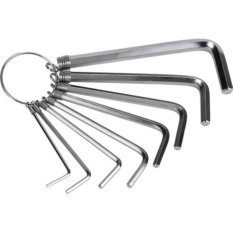 8 Piece Hex Metric Handy Repair Set Allen Key Allen Key Set Hex Key Set Suitable for Delicate Work (0.1/0.079/0.1/0.118/0.1/0.157/0.197/6mm) (1/5)