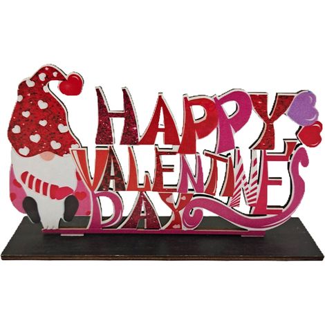 Support En Bois - Mot Amour Pour Décoration De Table - Étagère Ou Cheminée - Thème Saint-Valentin - 1 Pièce (1/4)