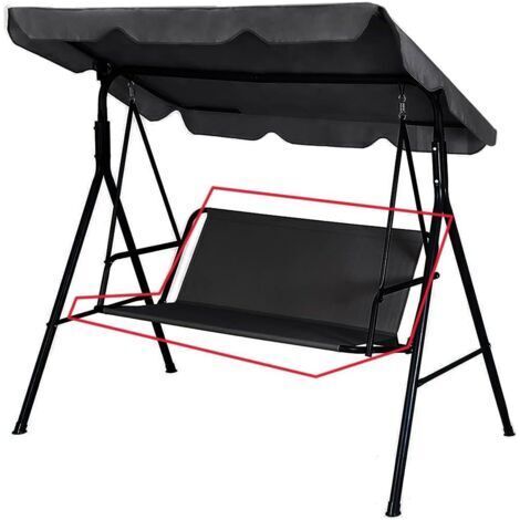 (Noir, 158x52x52cm)Housse de Siège de Jardin pour Balançoire de Jardin, Housse de Chaise de Jardin Couvre siège Swing, 2 et 3 Places
