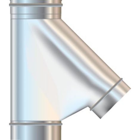 Cordivari - Raccordo A Tee 135° Ø80 Inox Aisi 316L - Mono Parete (1/2)