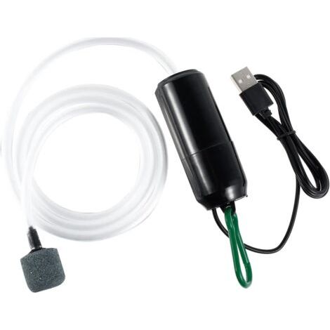 Pompe à oxygène USB 5W Mini silencieuse et économe en énergie avec pierre à air, accessoires pour aquarium. (1/5)