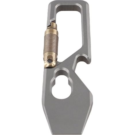 Outil clé multifonction 60mm argenté décapsuleur/ouvre-boîte (1/5)