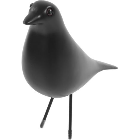 Friedenstauben-Statue – Schwarze Innendekoration fürs Büro – Handgefertigte Tierfigur (1/5)
