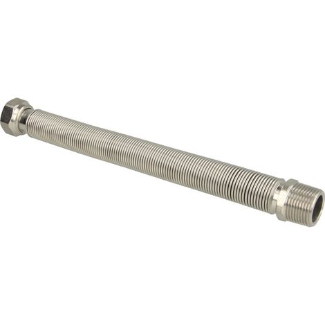 Tuyau cannelé inox extensible 3/4' 260 - 520 mm avec joint