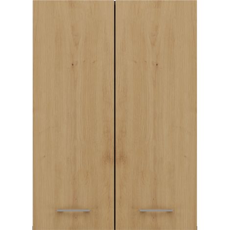 Colonne salle de bain, 2 portes, 140 × 30 × 30 cm, blanc mat, blanc brillant (1/5)