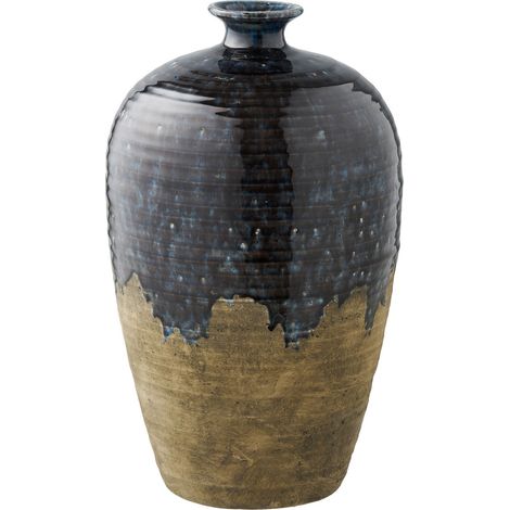 Vaso in ceramica blu scuro House Nordic ø27x44,5 cm