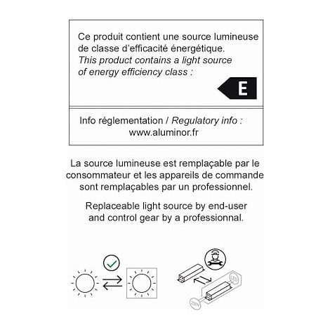 Lampadaire led ANNIKA noir - Aluminor - 8W (1/4)