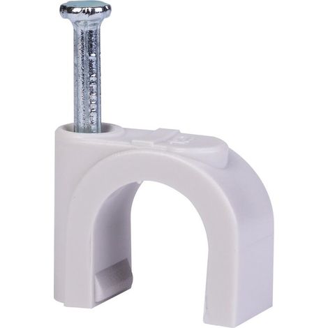 Attache à clou grise - diamètre 11 à 12 mm - Vendu par 100 - Gewiss