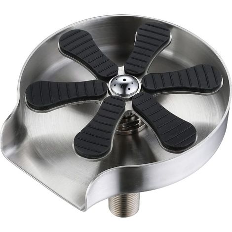 Rinoir en verre pour évier de cuisine en métal, Rince Verre Evier en Acier Inoxydable Lave Verre Haute Pression Accessoires pour Evier de Cuisine Bar Restaurant Café (1/3)