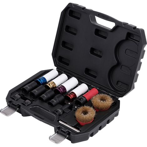 Draper 31815 Wheel Nut Socket and Nut and Bolt Extractor Set, 1/2"" Sq. Dr., 6-Point (16 Piece) (1/2)