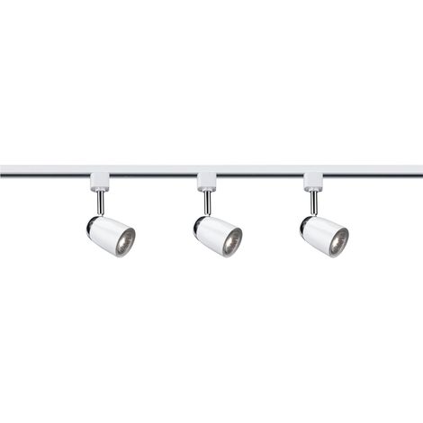 KIT RAIL Track & Spot Pack 1M rail blanc et 3 spots blanc, systeme 2 allumages GU10 3x50w max (1/2)