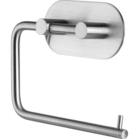 Distributeur de Papier Toilette, Auto-adhésif, Design Gain de Place, Argent (1/5)
