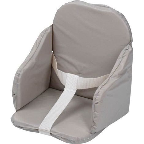 Baby High Chair Cushion - TINEO - Adjustable - PVC - Safety Straps - Easy to Wash - 27x26x33cm Gray (1/3)
