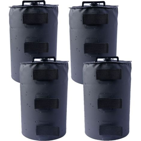 Set of 4 pavilion feet, can be filled with water, weights for pavilions, garden tents, marquees, black (1/4)