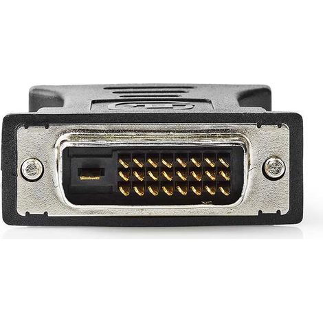 Adaptador dvi dvi i macho de 245 pines vga hembra 15p niquelado recto pvc negro caja