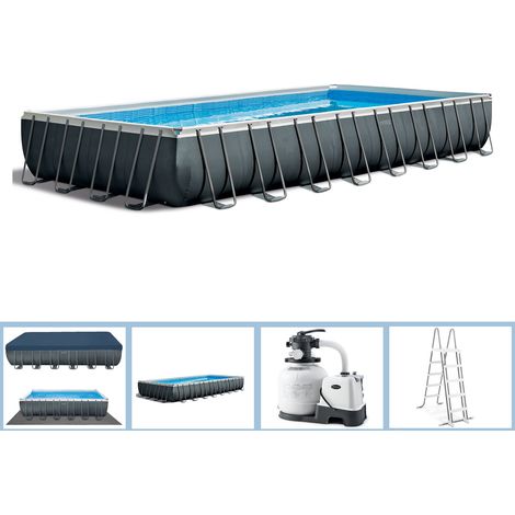 Piscine à cadre Intex 975 x 488 x 132 cm Ensemble complet Piscine rectangulaire avec accessoires (1/5)