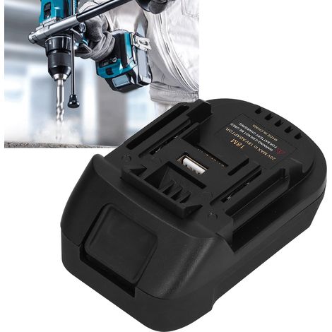Der Akku-Adapter BPS18M für Elektrowerkzeuge ist kompatibel mit 18-V-Lithium-Ionen-Werkzeugen von Black & Decker, Stanley und Porter für Makita. (1/5)