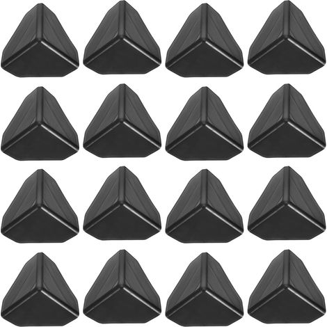 100 protège-coins décoratifs, 55 mm, plastique, noir, antichoc (1/5)