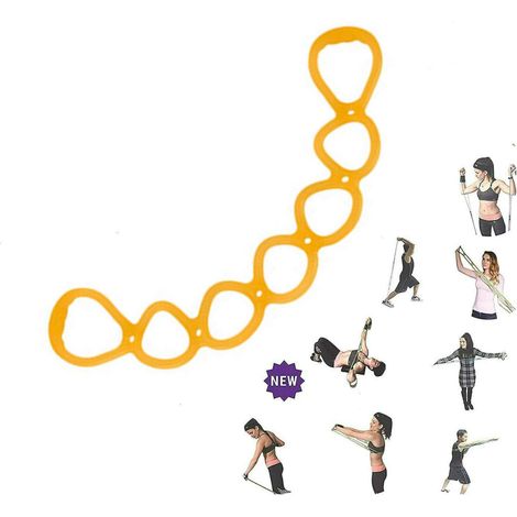 Bandes De Resistance - Cercle Pilates A 7 Anneaux - Pour Etirement Et Renforcement Musculaire - Usage Domestique Ou En Centre De Fitness - 1 Piece (1/5)