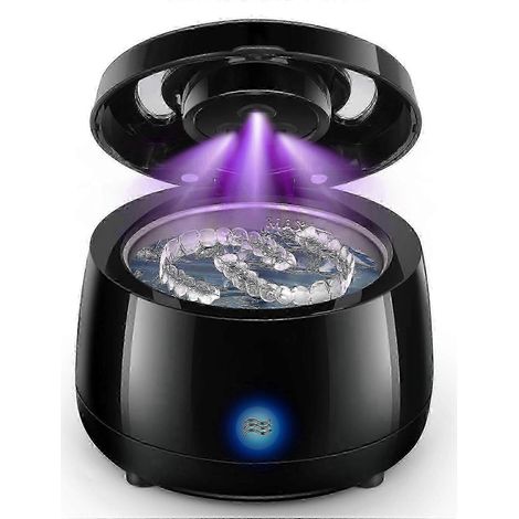 Nettoyeur ultrasonique dentaire professionnel pour la rétention des prothèses dentaires, avec une fréquence de 43 kHz et une capacité de 180 ml. Idéal pour les gouttières de protection nocturne et le (1/3)