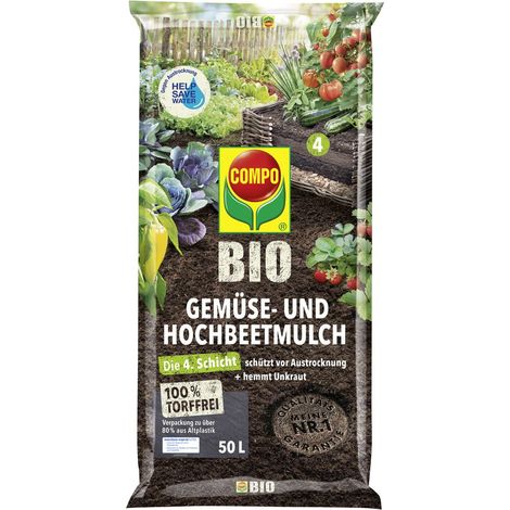 COMPO BIO Gemüse- und Hochbeetmulch 50 l torffrei