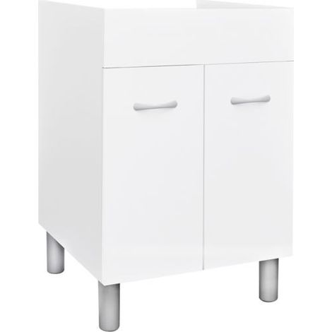 Mobile Sottolavello Cucina Da 80 Cm Solo Per Lavello In Acciaio Inox Da Appoggio - Colore: Bianco (Solo Mobile) (1/2)