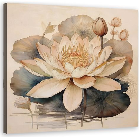 Quadro su tela, Fiori Gigli Botanici - 30x30 (1/5)