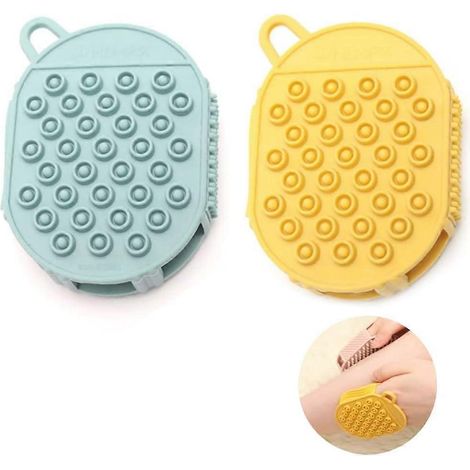Lot de 2 gants exfoliants pour le bain, gants de gommage corporel, gants de douche pour éliminer les cellules mortes, gommage corporel de massage spa sous la douche (1/5)