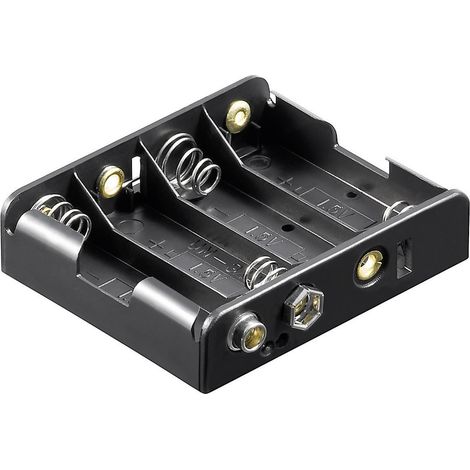 Goobay 81466 Batteriehalter 4x Mignon (AA) Druckknopfanschluss (L x B x H) 61.7 x 56.6 x 15.5 mm