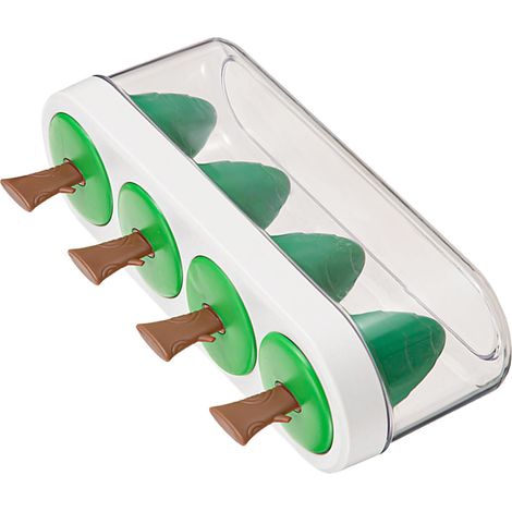 Moule à glace en forme d'arbre à souhaits, en silicone alimentaire, pour la fabrication de crème glacée maison. Tige marron. (1/5)