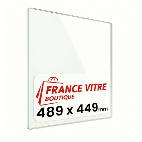 489 x 449 x 4 mm - Vitre de cheminée pour insert et poêle à bois - verre de rechange - France Vitre - jusqu'à 800°C - 449 x 489 x 4 mm (1/5)