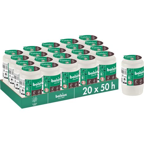 Lot de 20 bougies funéraires Blanc Longueur de combustion: 2 jours Bougie funéraire et mémorial Commémoration (1/5)