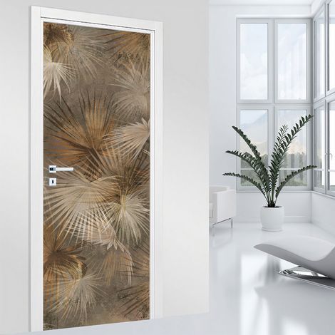 Stickers pour porte - Feuilles - 73 x 205 cm - Adhésif MAT (1/2)