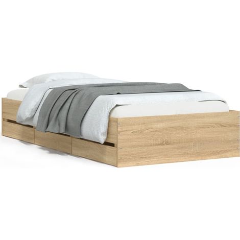 Maison Exclusive - Giroletto Cassetti Rovere Sonoma 100x200 cm Legno Multistrato