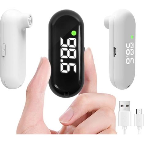 Wiederaufladbares medizinisches Stirnthermometer für Erwachsene und Kinder, tragbares digitales Infrarot-Thermometer mit Fieberalarm und LCD-Bildschirm, schnelle und genaue Ergebnisse in 1 Sekunde (sc